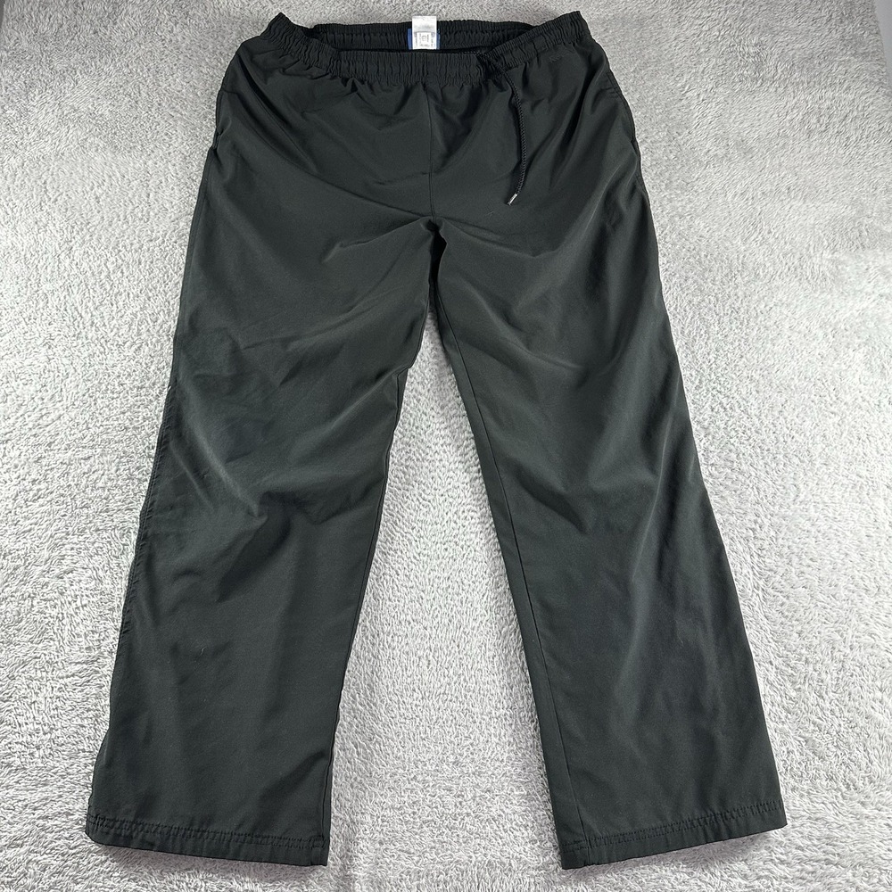 Reebok Windbreaker Track Pants Mens XL Lined Pockets Elastic‎ Zip Ankle